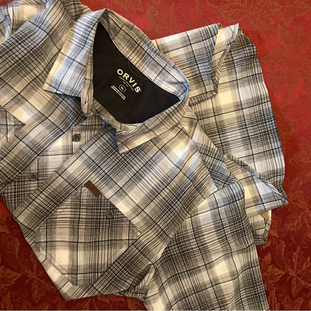 Orvis Men's Button-Up Lightweight Short Sleeve Shirt NWOT XL